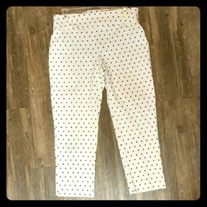 Polka dot cropped pants